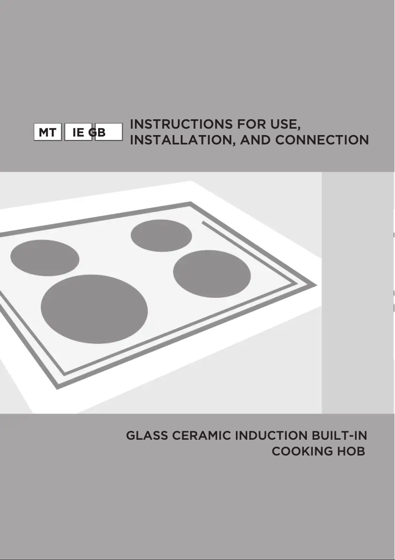 Page n°1 - Guide d'installation Gorenje IT65ORAW