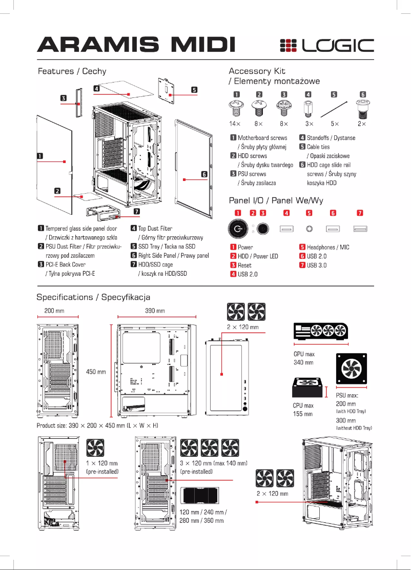 Page n°1 - Manuel utilisateur Logic Aramis Midi