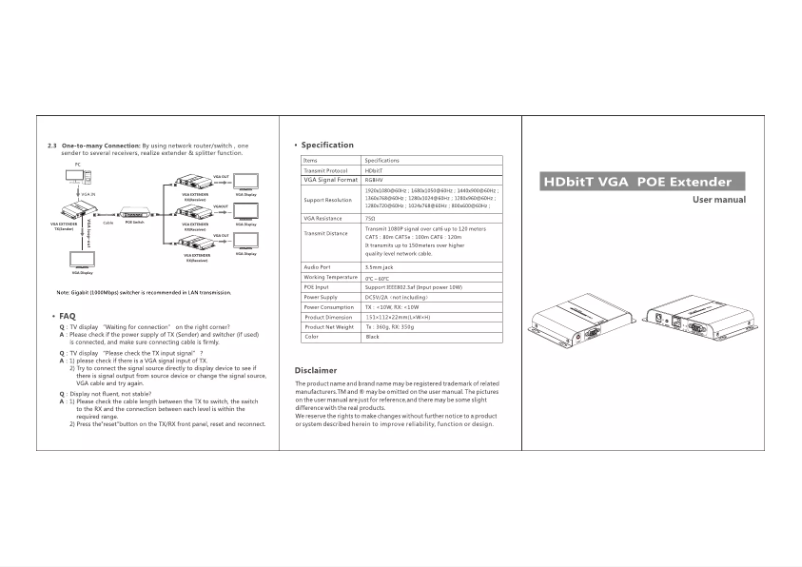 Page 1 de la notice Manuel utilisateur Techly IDATA EXTIP-383VP