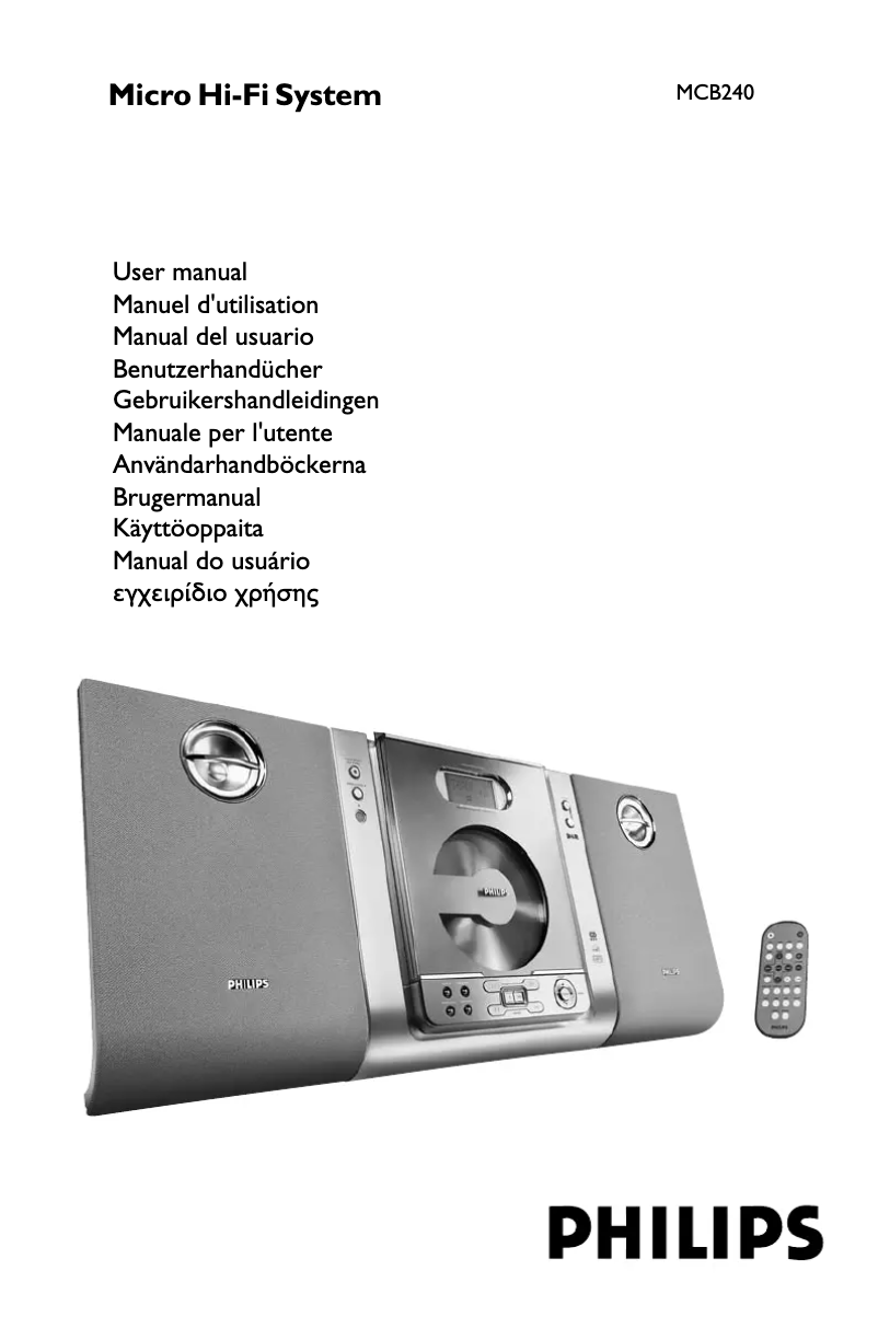 Image de la première page du manuel de l'appareil MCB240