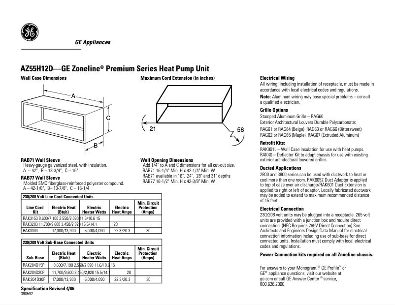 Imagen de la primera página del manual del dispositivo AZ55H12DAB