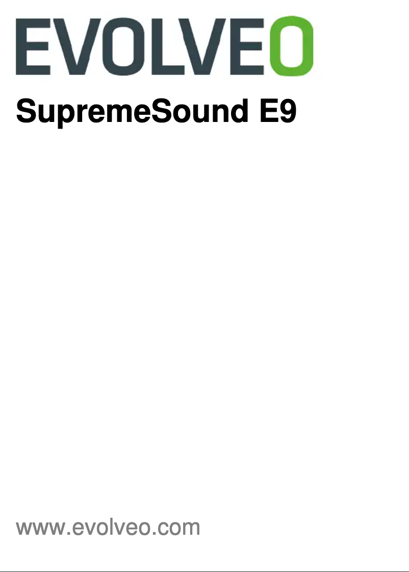 Image de la première page du manuel de l'appareil SupremeSound E9
