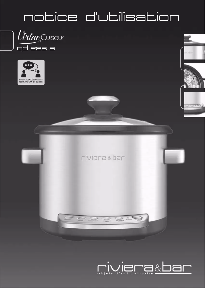 Page n°1 - Manuel utilisateur Riviera & Bar QD285A