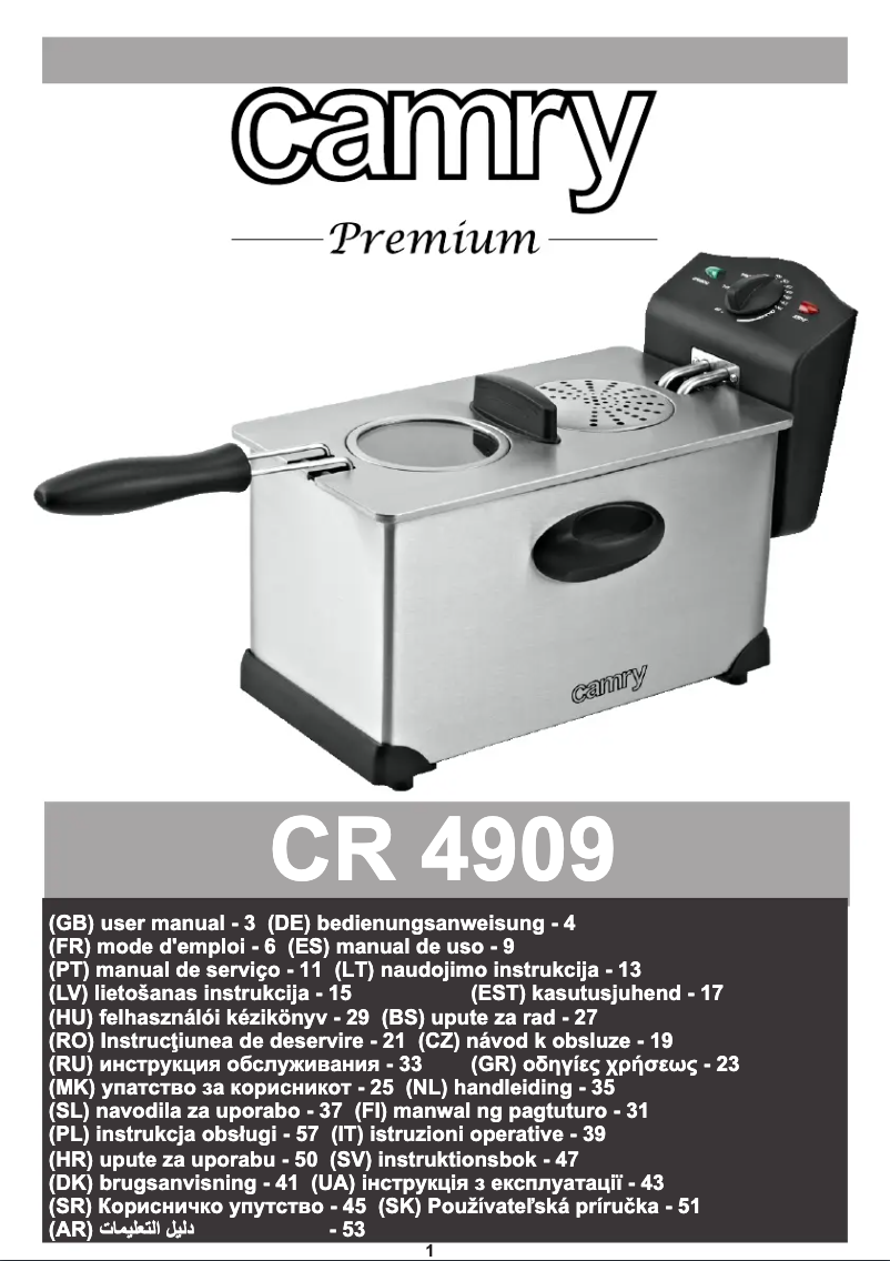 Image de la première page du manuel de l'appareil CR 4909