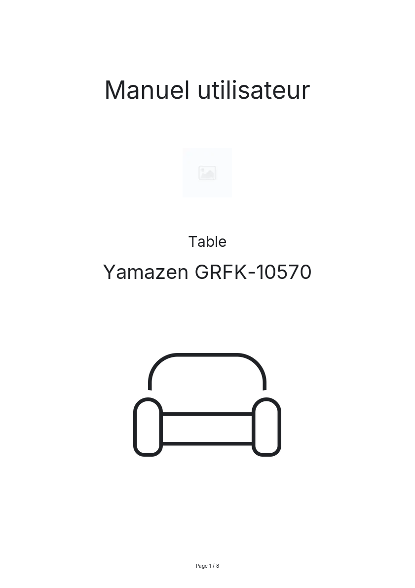 Image de la première page du manuel de l'appareil GRFK-10570