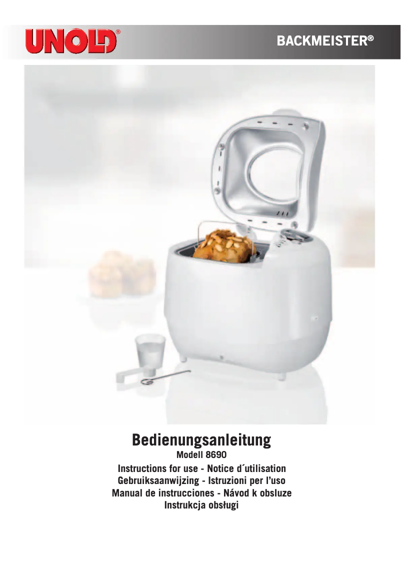 Page 1 de la notice Manuel utilisateur Unold 8690 Backmeister