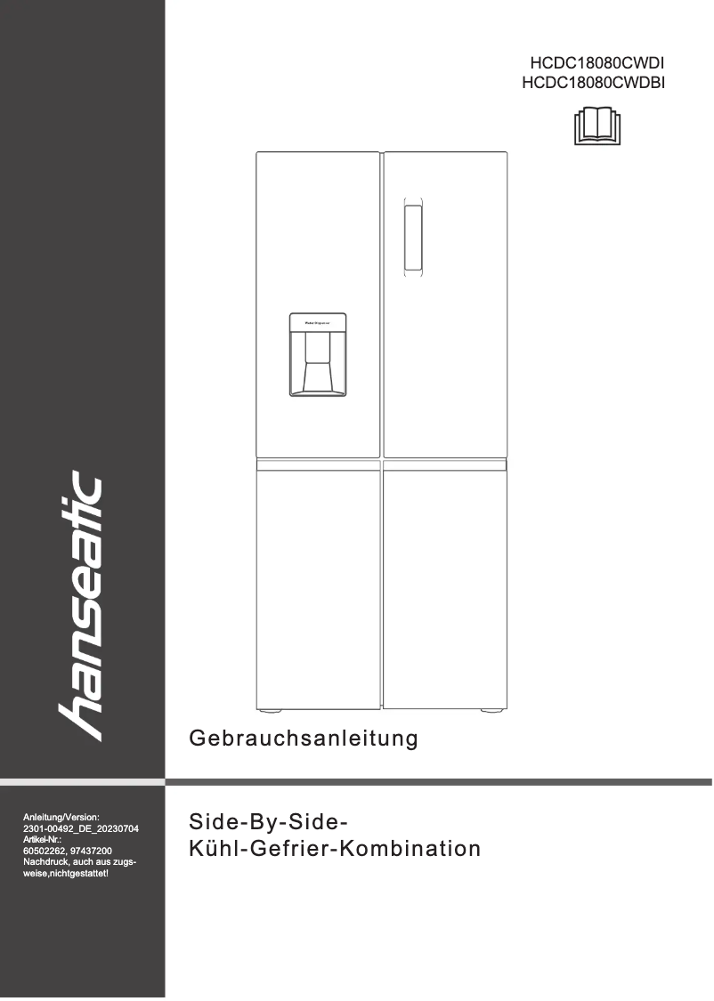 Imagen de la primera página del manual del dispositivo HCDC18080CWDBI
