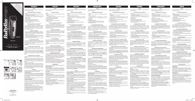 Página 1 del manual Manual de usuario BaByliss E825PE