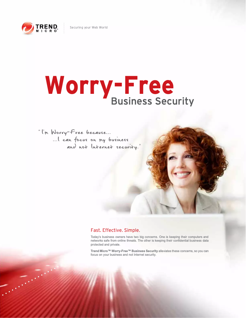 Page 1 de la notice Manuel utilisateur Trend Micro Worry-Free Business Security 7 Advanced, EDU, Win, RNW, 5-5u, 8m