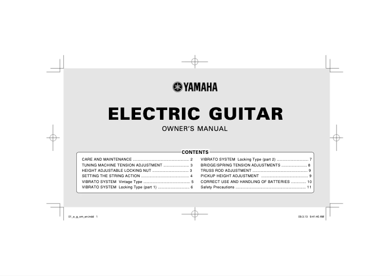 Page n°1 - Manuel utilisateur Yamaha PAC212VQM