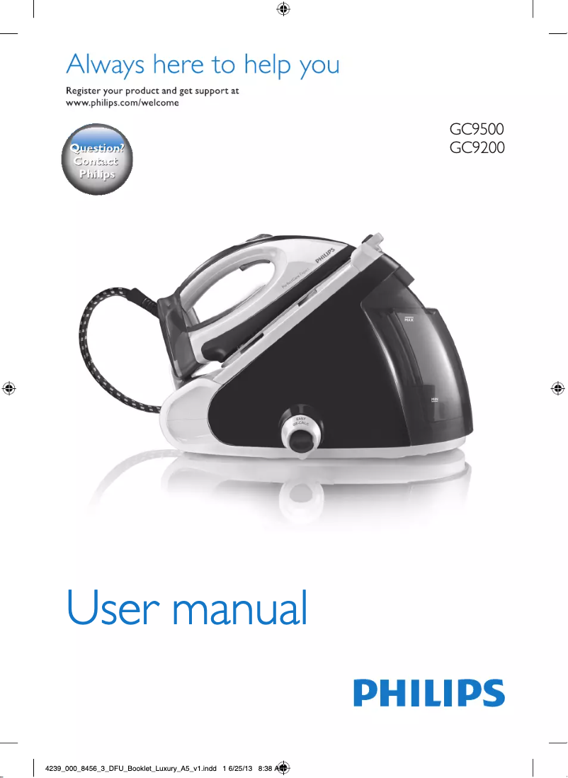 Page n°1 - Manuel utilisateur Philips PerfectCare GC9223