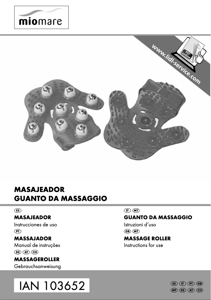 Page n°1 - Manuel utilisateur Miomare IAN 103652