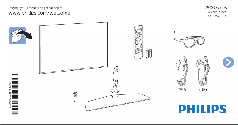 Image de la première page du manuel de l'appareil 49PUS7909