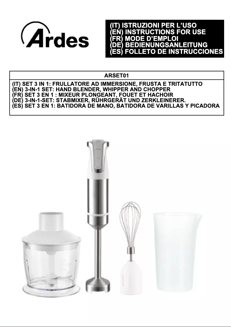 Página 1 del manual Manual de usuario Ardes Trinity ARSET01