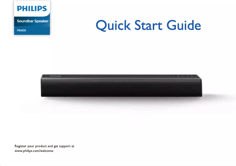 Page n°1 - Guide de démarrage rapide Philips TAPB400