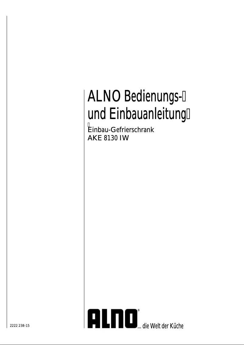 Página 1 del manual Manual de usuario Alno AKE 8130 IW
