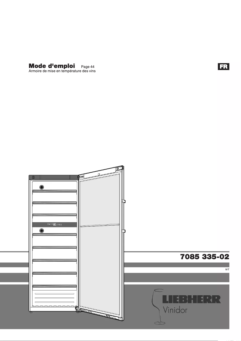 Page 1 de la notice Manuel utilisateur Liebherr WTes 5972