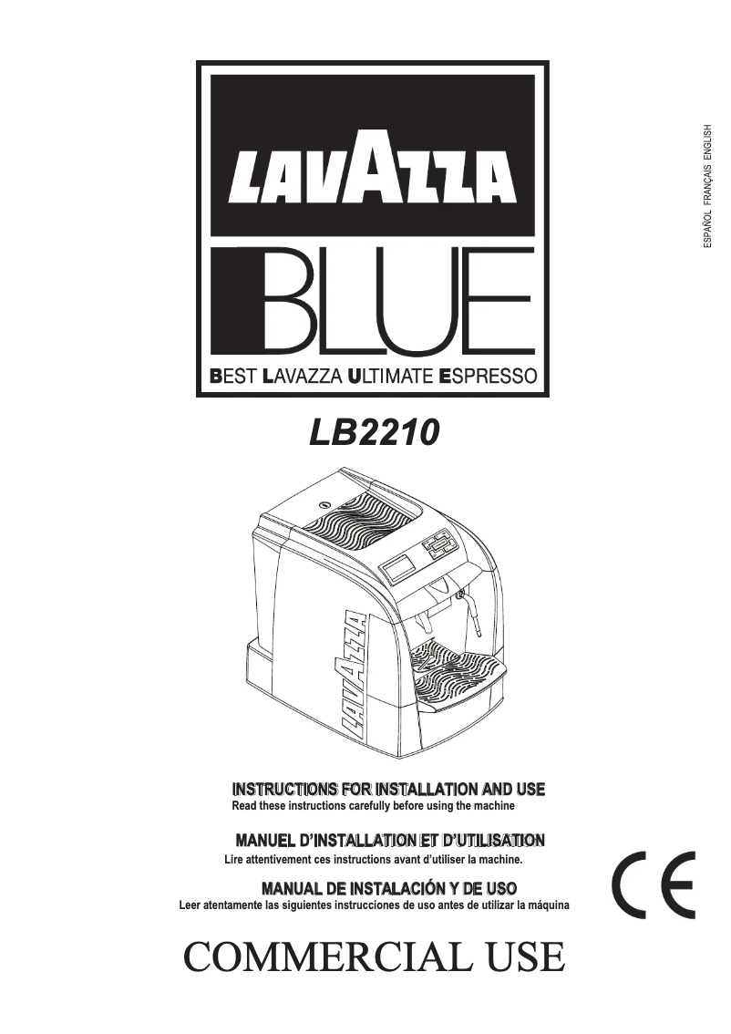 Image de la première page du manuel de l'appareil Saeco Lavazza LB2210