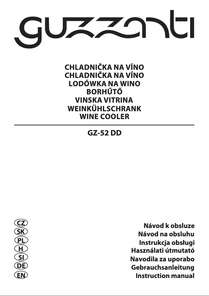 Page n°1 - Manuel utilisateur Guzzanti GZ 52DD