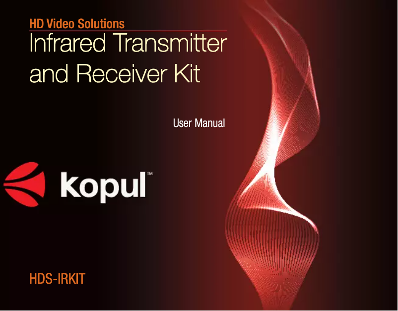 Page n°1 - Manuel utilisateur Kopul HDS-IRKIT