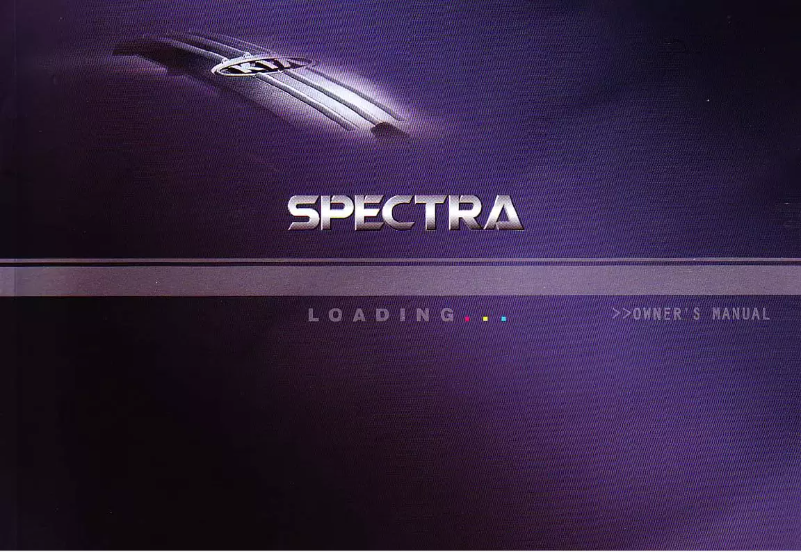 Page n°1 - Manuel utilisateur Kia Spectra (2004)