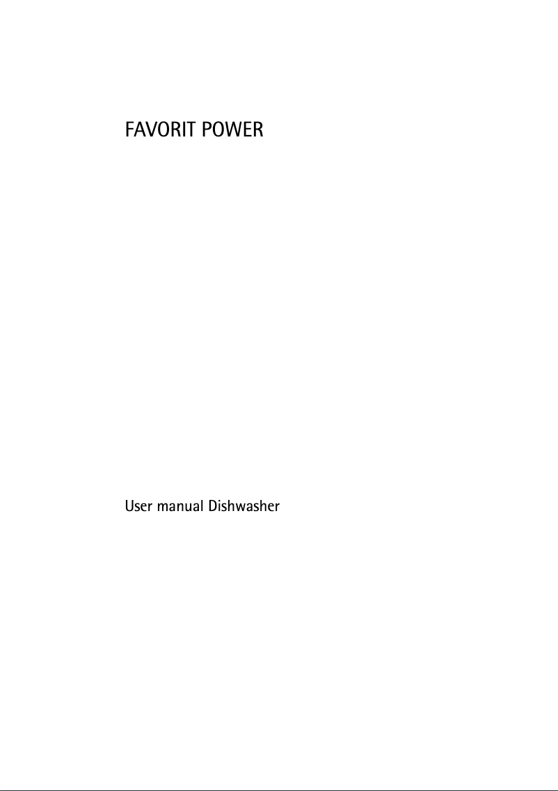 Image de la première page du manuel de l'appareil Favorit Power