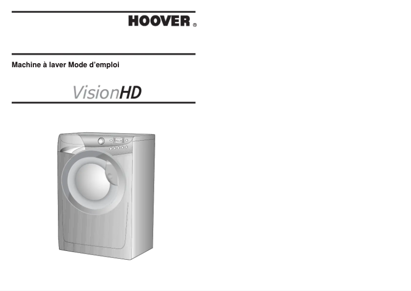 Page n°1 - Manuel utilisateur Hoover VHD 8812-47