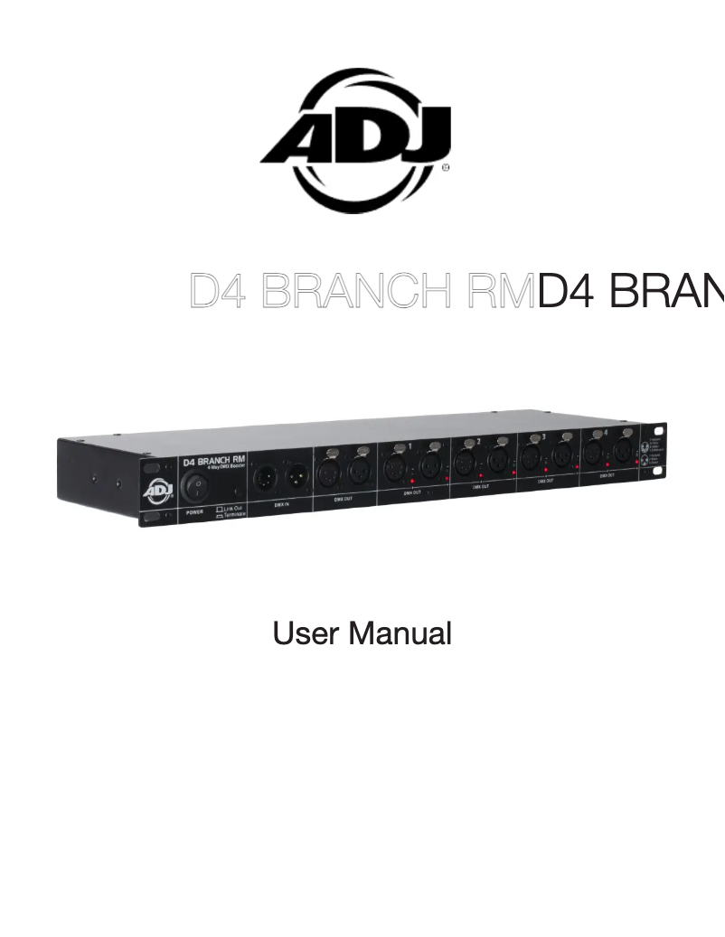 Página 1 del manual Manual de usuario American DJ D4 Branch RM