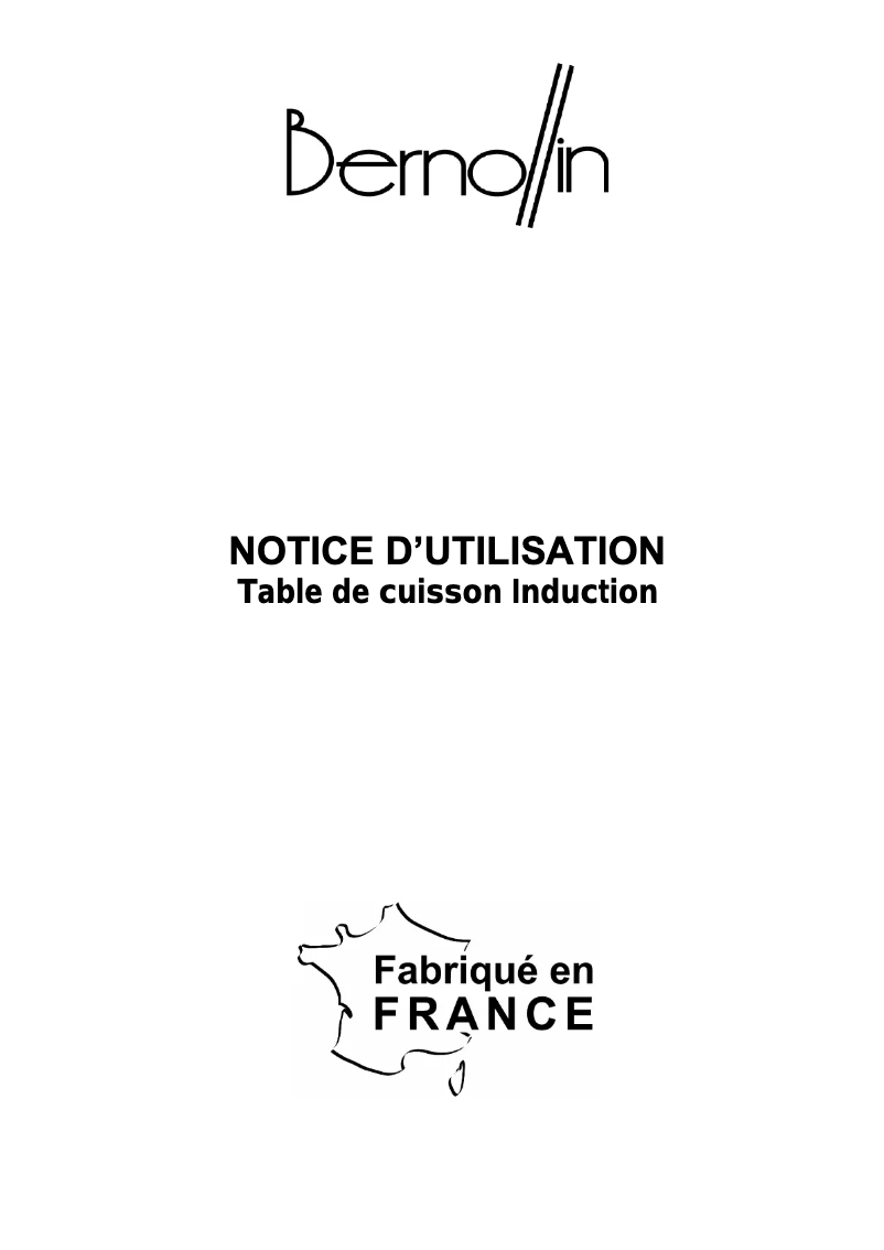 Page 1 de la notice Manuel utilisateur Bernollin PHI320B
