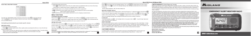Page n°1 - Manuel utilisateur Midland ER50