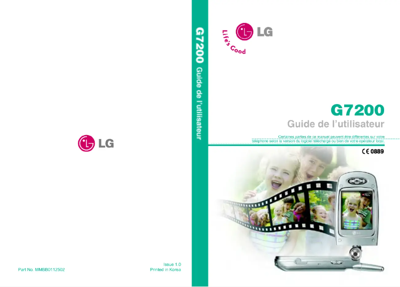 Page n°1 - Manuel utilisateur LG G7200