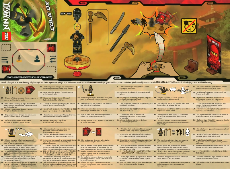 Page 1 de la notice Manuel utilisateur Lego Cole DX