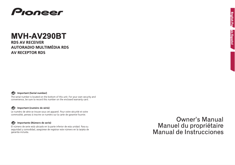 Page n°1 - Manuel utilisateur Pioneer DMH-100BT