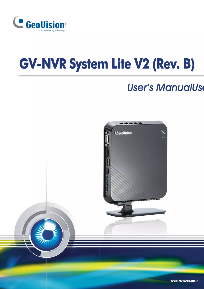 Page n°1 - Manuel utilisateur Geovision GV-NVR System Lite V2