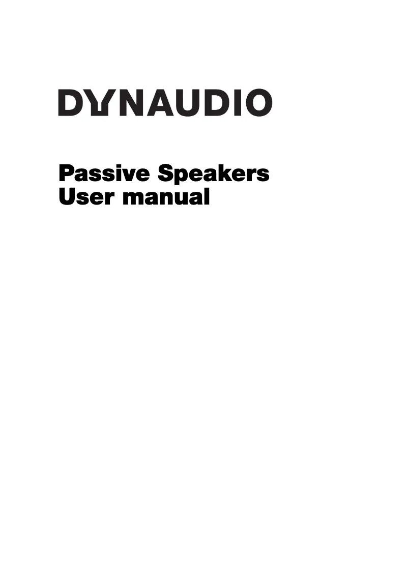 Page n°1 - Manuel utilisateur Dynaudio Emit 10