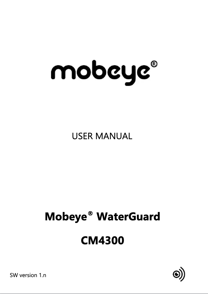 Page 1 de la notice Manuel utilisateur Mobeye WaterGuard CM4300