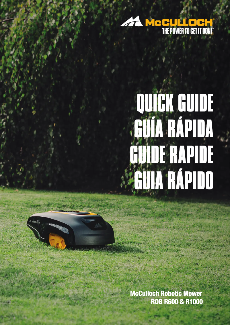 Page 1 de la notice Manuel utilisateur McCulloch ROB R1000