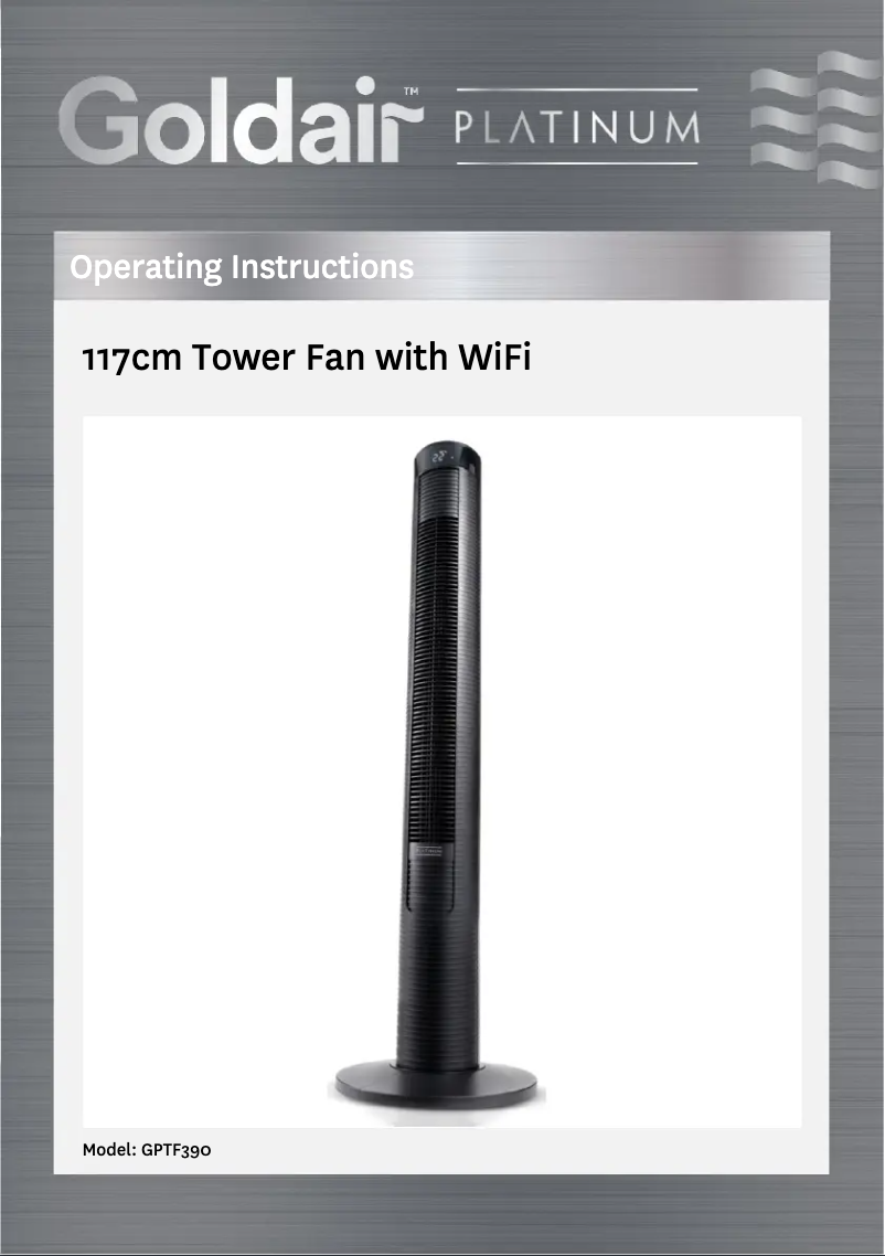 Page 1 de la notice Manuel utilisateur GoldAir GPTF390