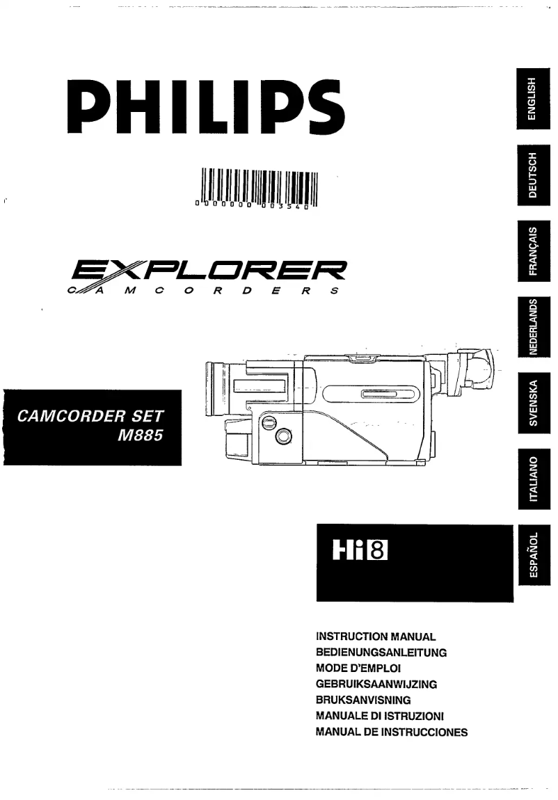 Page n°1 - Manuel utilisateur Philips M885