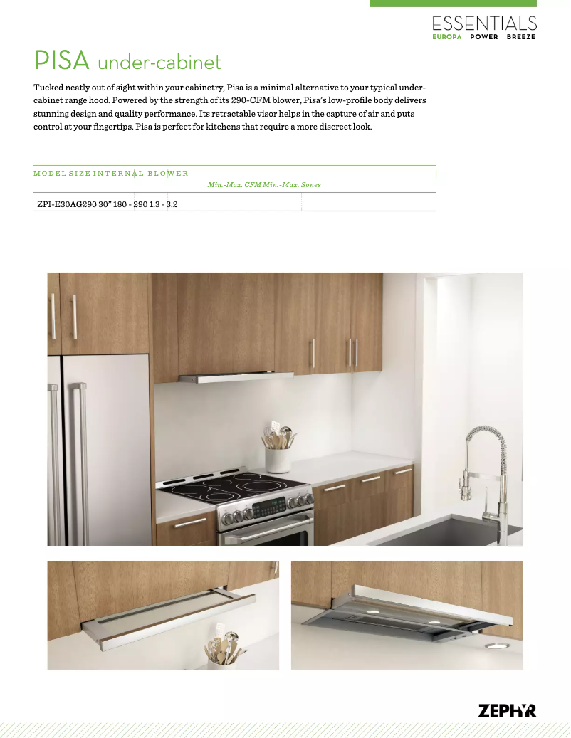 Page n°1 - Manuel utilisateur Zephyr ZPIE30AG