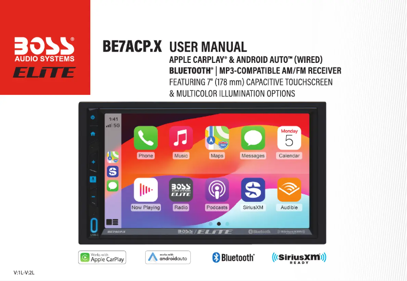 Page n°1 - Manuel utilisateur Boss Elite BE7ACP.X