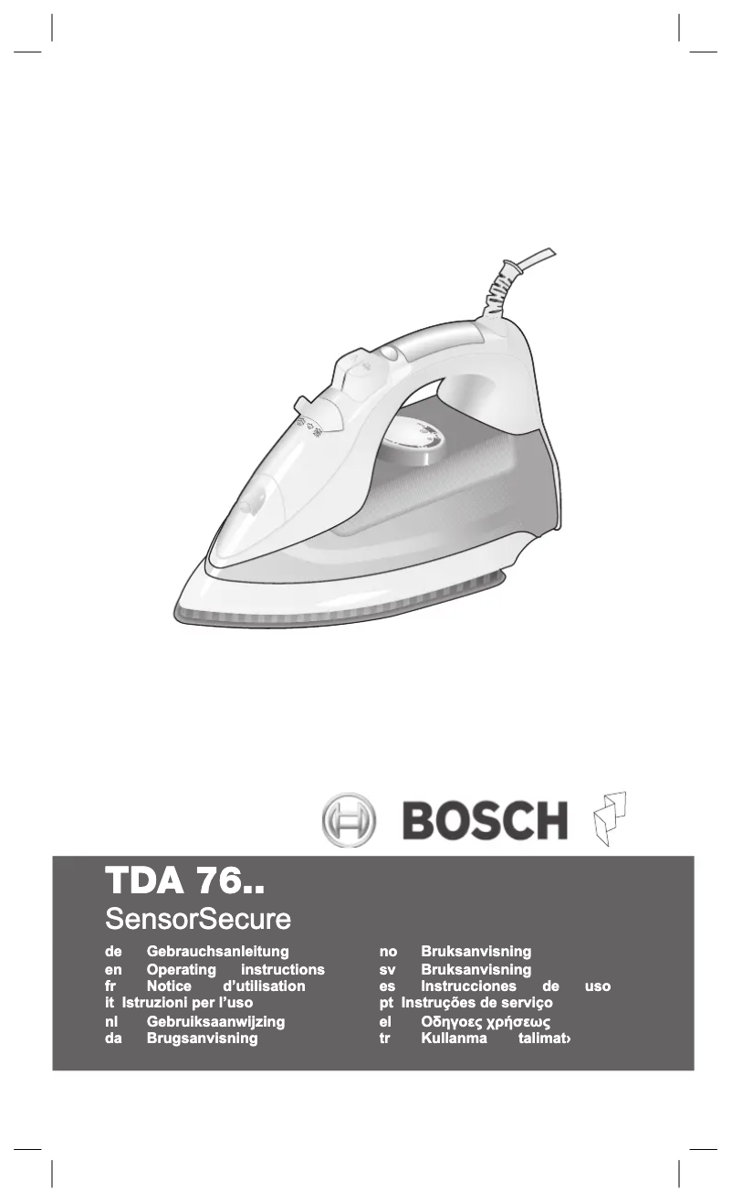 Image de la première page du manuel de l'appareil sensorSecure TB76EXTREM