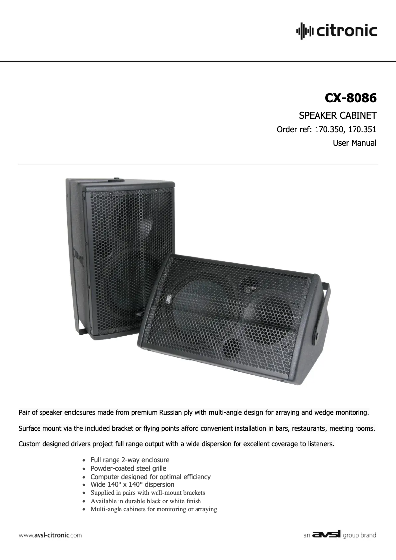Image de la première page du manuel de l'appareil CX-8086