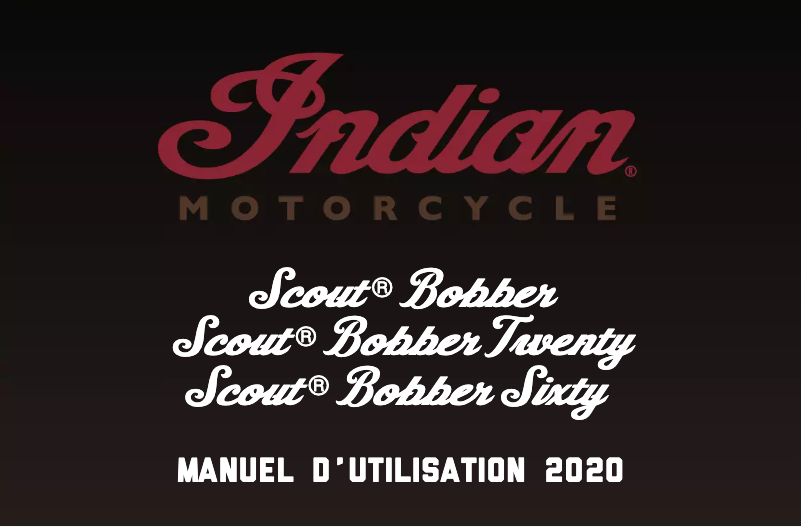 Image de la première page du manuel de l'appareil Scout Bobber (2020)