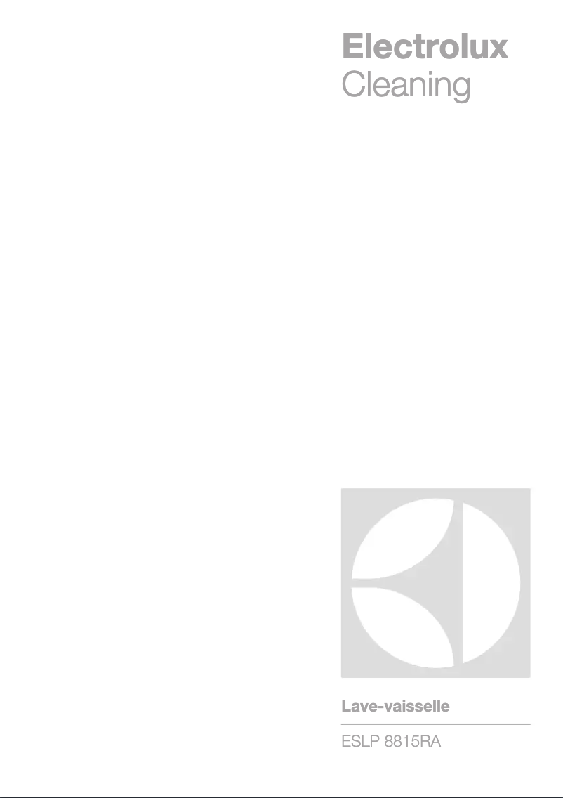 Page n°1 - Manuel utilisateur Electrolux ESLP8815RA