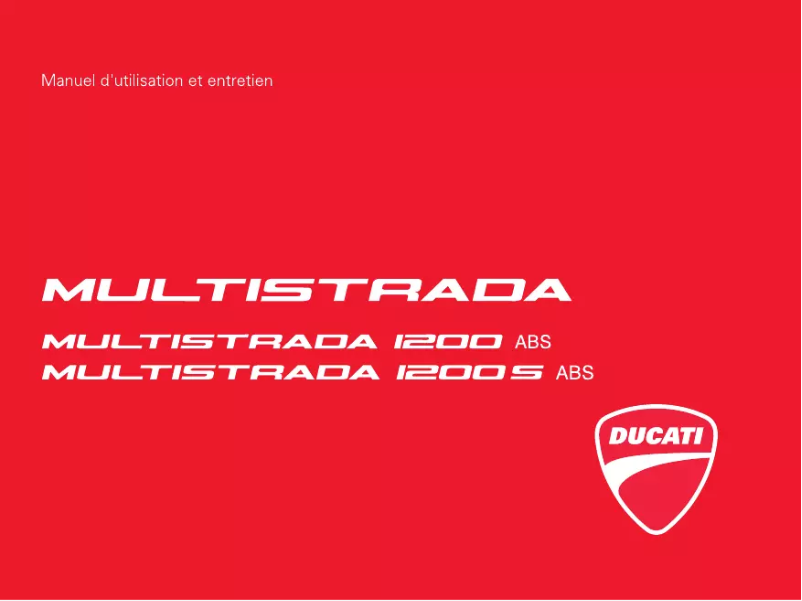 Page 1 de la notice Manuel utilisateur Ducati Multistrada 1200 ABS (2010)