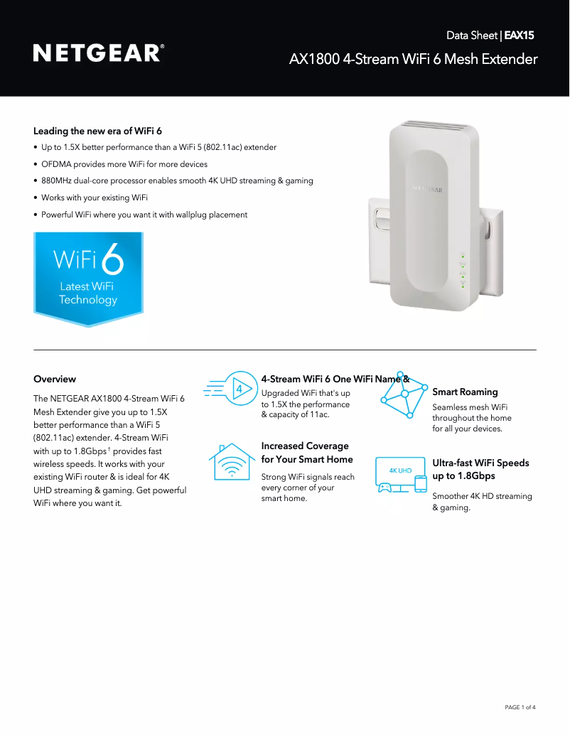 Image de la première page du manuel de l'appareil EAX15v2