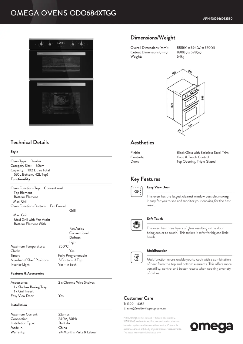 Image de la première page du manuel de l'appareil ODO684XTGG