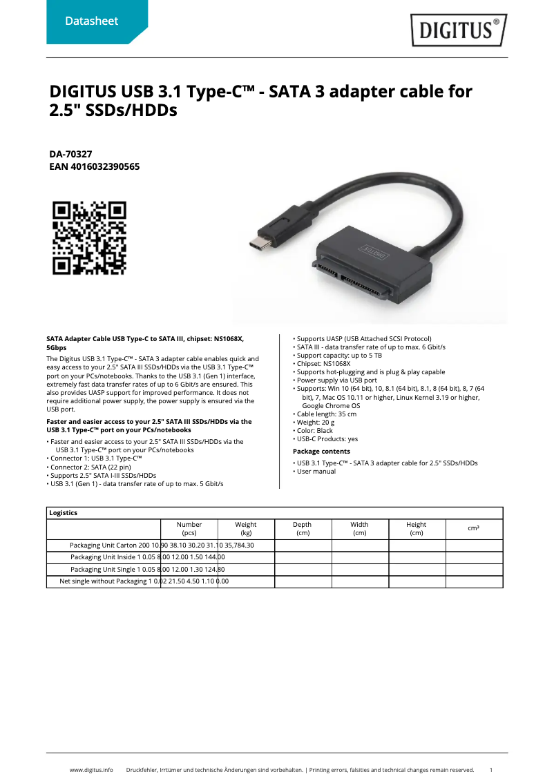 Image de la première page du manuel de l'appareil DA-70327