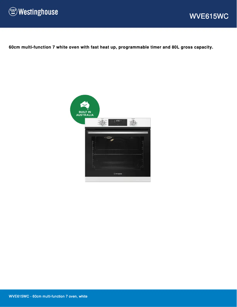 Image de la première page du manuel de l'appareil WVE615WC